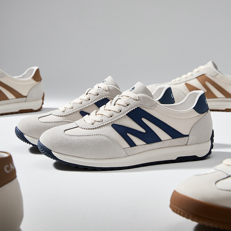 骆驼男鞋2025春季新款经典T头轻盈软弹通勤休闲百搭复古德训鞋,淘宝优惠券,粉丝福利购,淘宝优惠卷