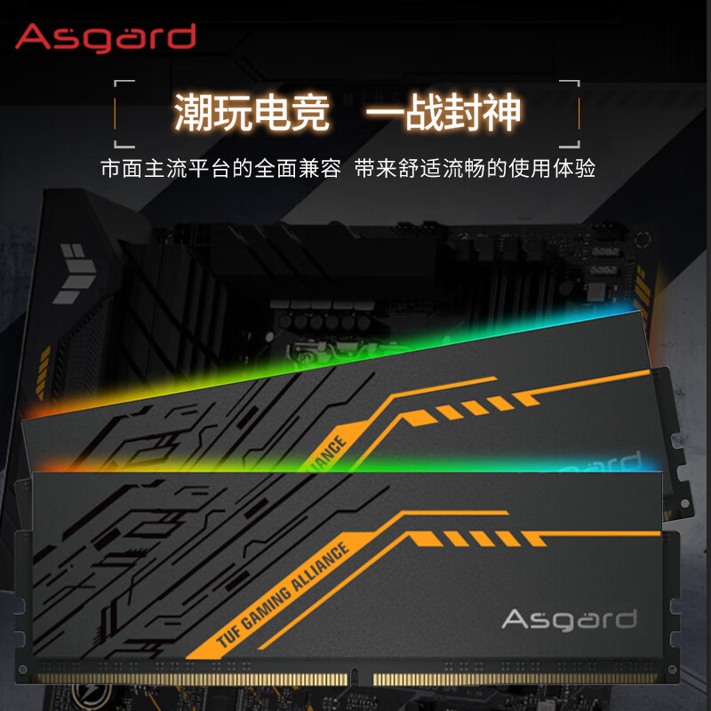 阿斯加特华硕TUF联名款16g32g DDR4 3600 DDR5 RGB同步灯条 C18-图0