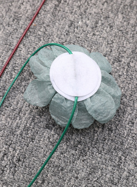 韩版名媛欧根纱烧边花山茶花项链女ins手工布艺花朵纯欲性感颈链