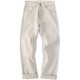 Narrow MMC embryo cotton cotton shell white bean yellow straight trousers Amea Kattan retro water red ear tenon jeans