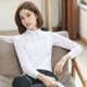 Modal white shirt women's long sleeve interview slim shirt