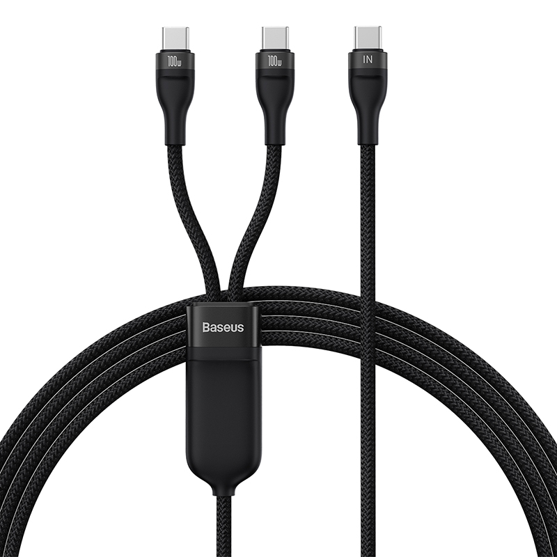 Baseus 2 In 1 USB C Cable 100W PD Type C Charging Cable二合一数据线双typec一拖二PD100W双头ctoc口快充 - 图3