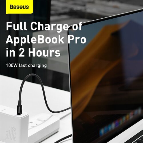 Baseus 100W USB C to USB Type C Cable适用于MacBook Pro充电线一加闪充器超级快充66W5A6A小米手机安卓 - 图0