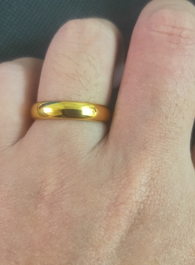 沙金光面戒指时尚时尚日韩男女情侣对戒活口结婚饰品礼物简约戒指