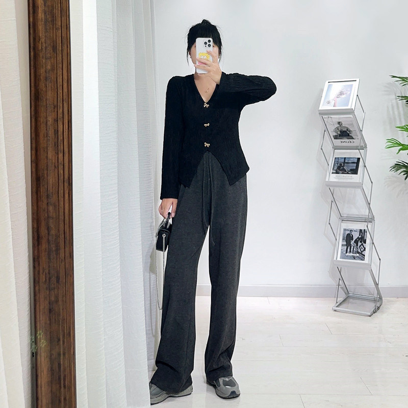 微胖修身打底衫秋季新款显瘦纯欲风针织内搭大码开叉长袖上衣女,淘宝优惠券,粉丝福利购,淘宝优惠卷