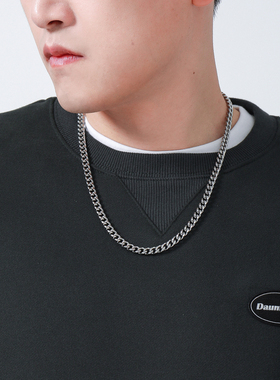 GWIT S31603锻纹钛钢 百搭基础蹦迪项链情侣链子潮流男女朋克嘻哈