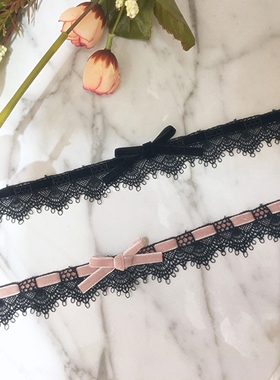 春夏新款BUBBLES水溶精品穿带蕾丝蝴蝶结颈链项链CHOKER
