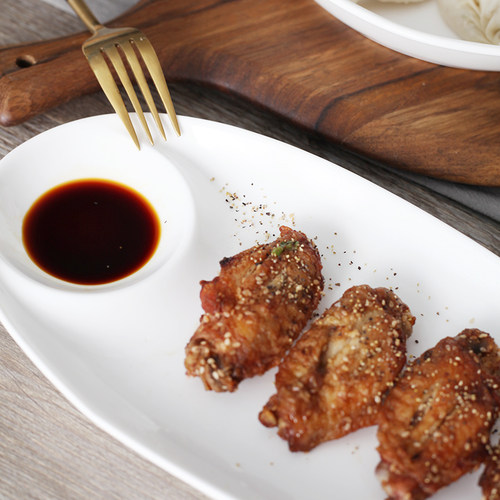 创意家用多格纯白陶瓷大盘子饭店酒店带格子酱料饺子盘寿司盘菜盘 - 图2