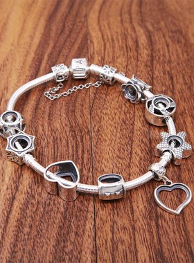 新月家925银潘多手链托串饰diy