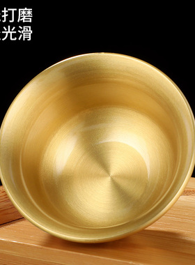 纯铜供水碗莲花七供圣水杯家用