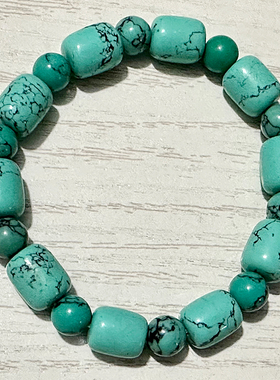 情侣民族优化绿松石念珠手串饰品