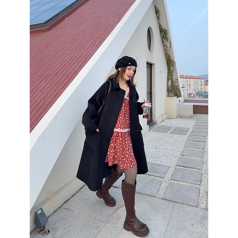 vogana戛纳家大码原创腿长秋冬粗跟厚底v口骑士靴小个子长筒靴女,淘宝优惠券,粉丝福利购,淘宝优惠卷