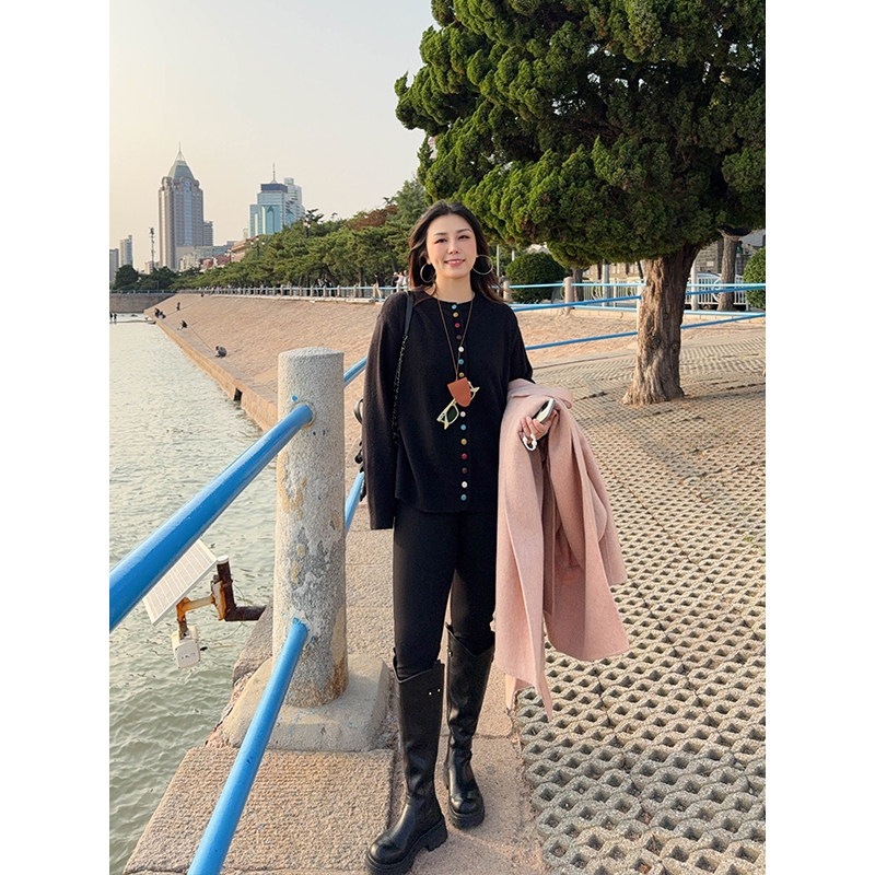 vogana戛纳家大码原创腿长秋冬粗跟厚底v口骑士靴小个子长筒靴女,淘宝优惠券,粉丝福利购,淘宝优惠卷