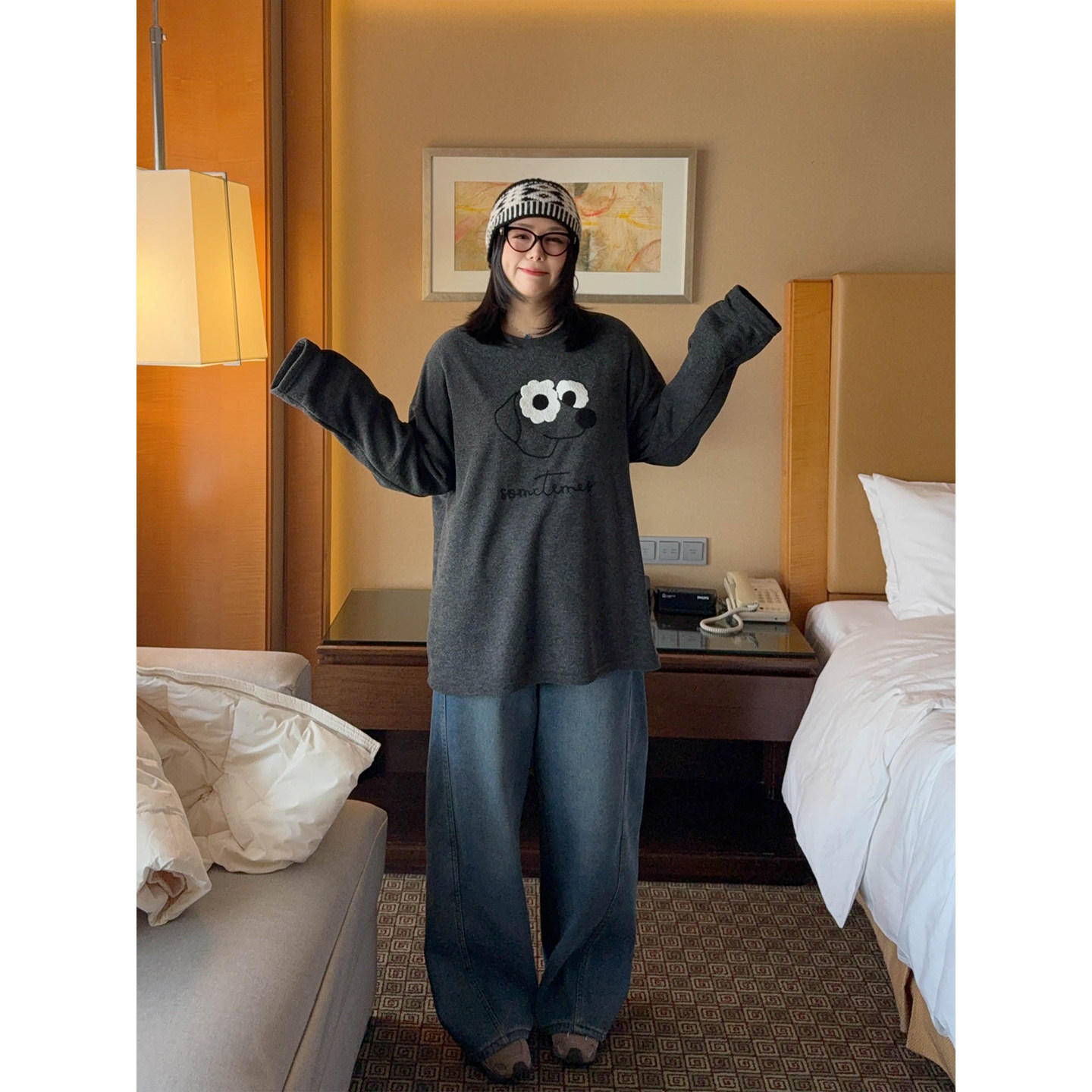 VOGANA戛纳家大码女装减龄休闲韩Tee温暖加绒毛巾棉宽松显瘦厚t恤,淘宝优惠券,粉丝福利购,淘宝优惠卷