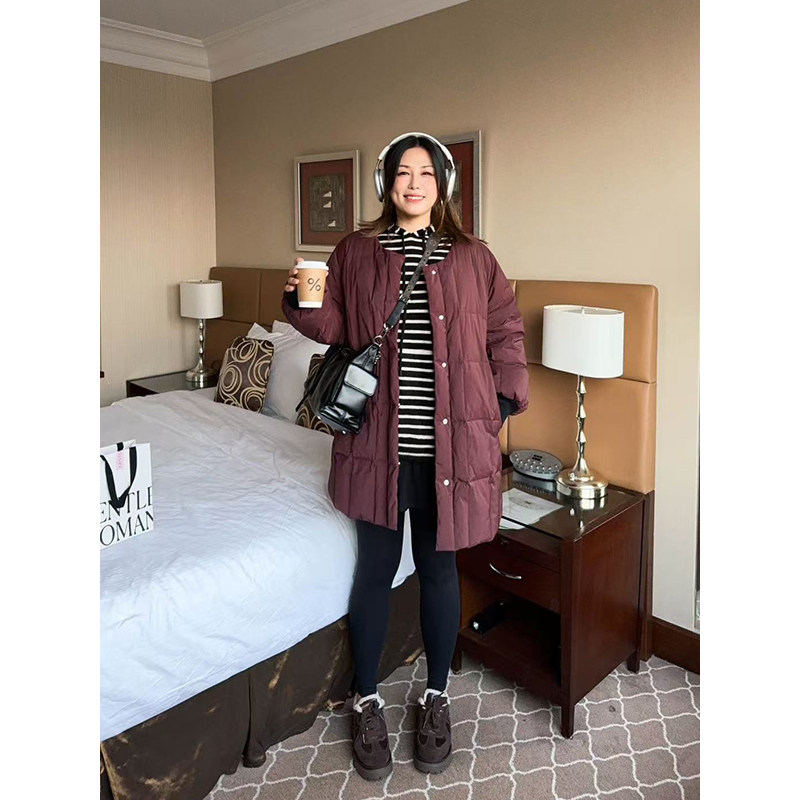 vogana戛纳家大码原创冬日保命韩系松弛95白鸭绒羽绒服加厚外套,淘宝优惠券,粉丝福利购,淘宝优惠卷