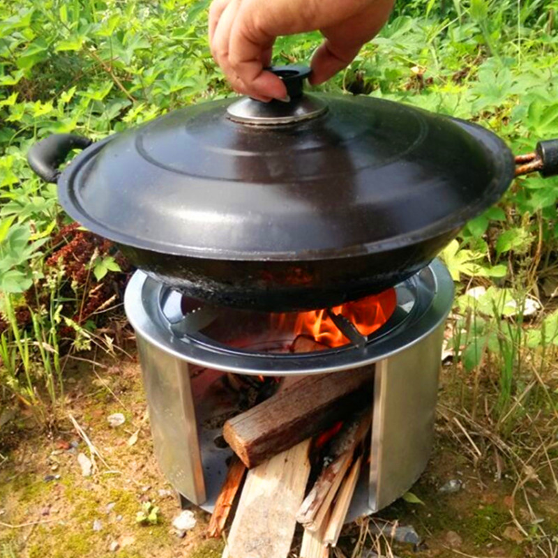 便攜戶外野營用品野炊柴火爐子自駕遊野餐做飯露營燒木柴柴禾爐具
