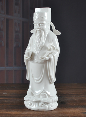 白瓷财神爷新居福禄寿三星送长辈