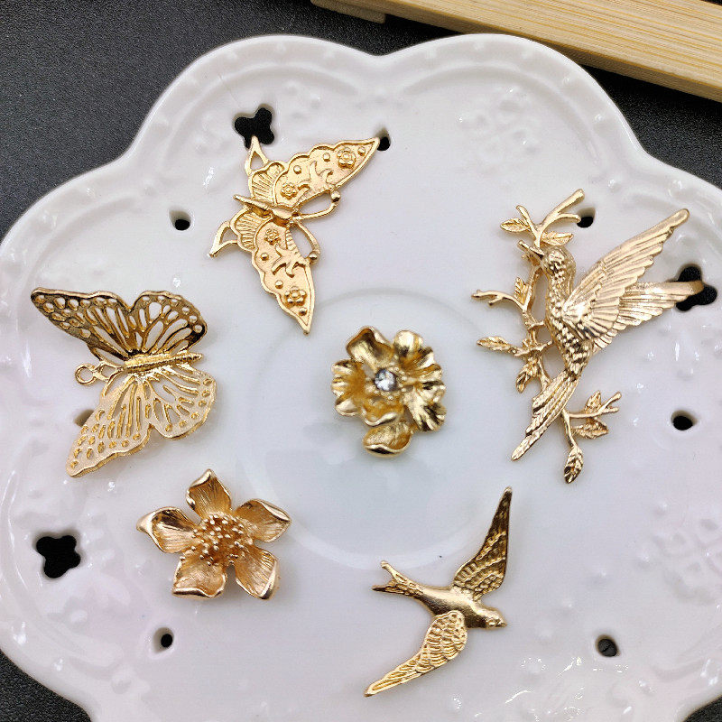 镂空五瓣报喜燕子明制古风合金配件手工新娘发饰茶杯团扇配件材料,淘宝优惠券,粉丝福利购,淘宝优惠卷