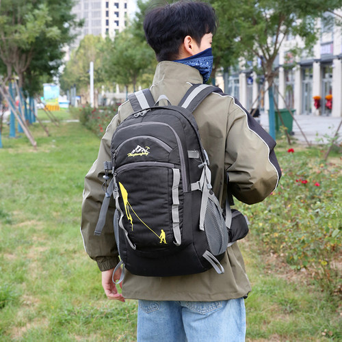 户外旅行双肩包35L男女休闲通用防水多口袋轻便运动徒步登山背包 - 图0