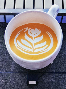 网红仿真拉花咖啡杯雕塑咖啡店门头装饰品咖啡豆模型玻璃钢大摆件