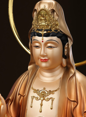 西方三圣佛像观音菩萨供奉神象