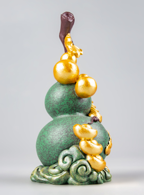 逗兽记青砂石摆件国潮桌面茶宠