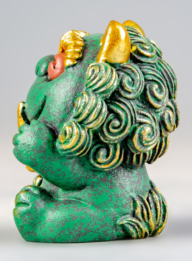 逗兽记青砂石摆件国潮桌面茶宠