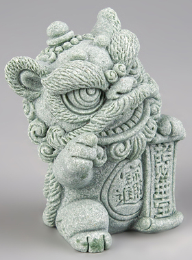 逗兽记青砂石摆件国潮桌面茶宠