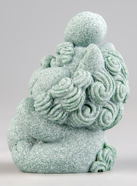 逗兽记青砂石摆件国潮桌面茶宠