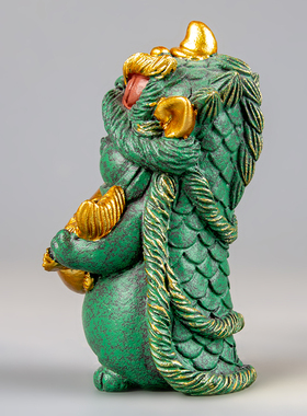 逗兽记青砂石摆件国潮桌面茶宠