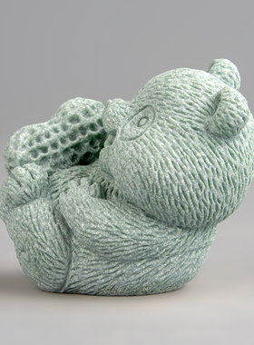 逗兽记青砂石摆件国潮桌面茶宠