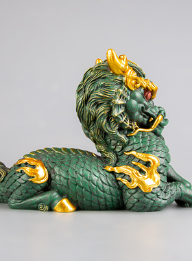 逗兽记青砂石摆件国潮桌面茶宠