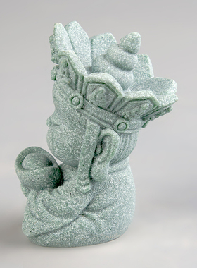 逗兽记青砂石摆件国潮桌面茶宠