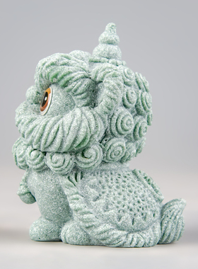 逗兽记青砂石摆件国潮桌面茶宠