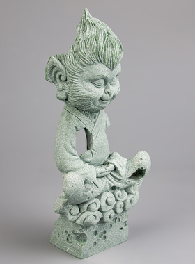 逗兽记青砂石摆件国潮桌面茶宠