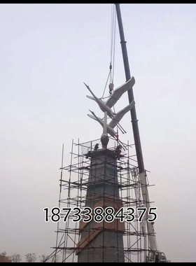 定做抽象铁艺不锈钢客厅雕塑摆件