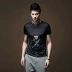 PINLI sản phẩm độc mùa hè quần áo triều nam in Slim ngắn tay nam T-shirt đáy áo T159 - Áo phông ngắn Áo phông ngắn