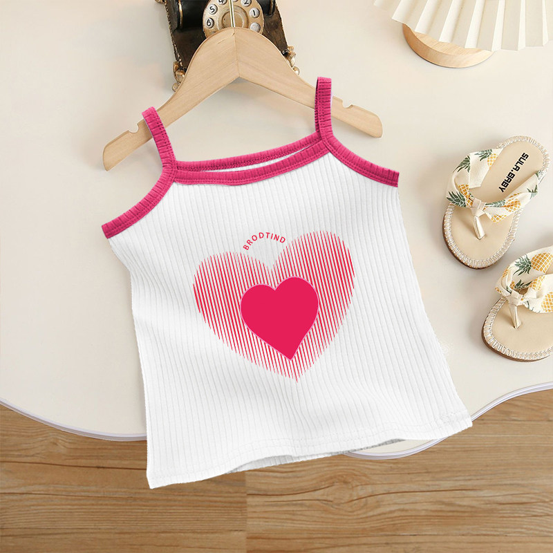 2024新款儿童纯棉女童洋气吊带百搭洋气无袖上衣宝宝夏季时髦衣服,淘宝优惠券,粉丝福利购,淘宝优惠卷