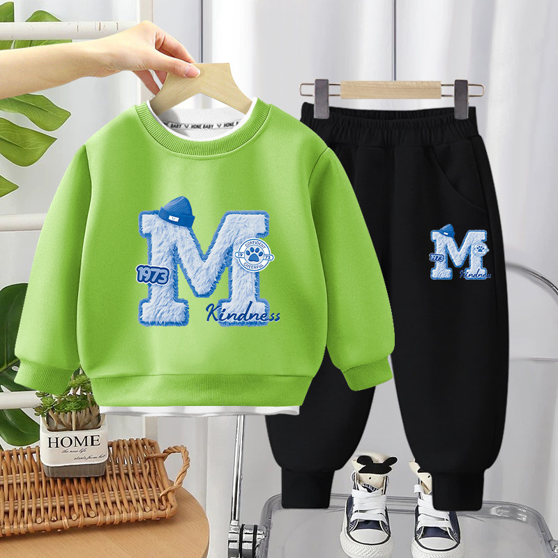 男童秋装套装2025新款中小童春秋款男孩儿童帅气卫衣两件套时尚潮,淘宝优惠券,粉丝福利购,淘宝优惠卷