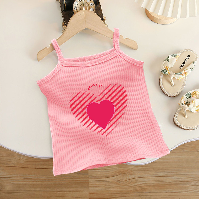2024新款儿童纯棉女童洋气吊带百搭洋气无袖上衣宝宝夏季时髦衣服,淘宝优惠券,粉丝福利购,淘宝优惠卷