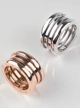 18K弹簧戒指不掉色钛钢情侣指环