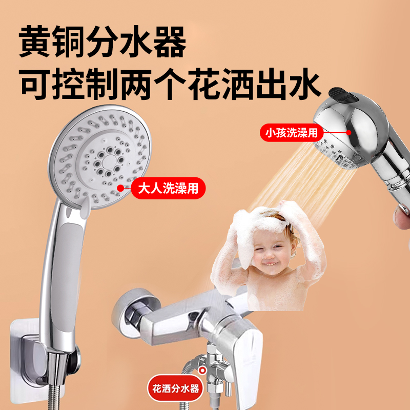 婴儿宝宝洗澡花洒喷头儿童淋浴头小花洒理发店宠物洗头床旅行神器 - 图2