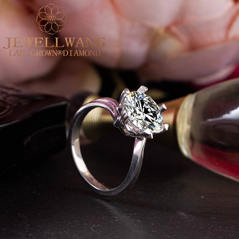 【合成/培育】钻玺合成人造人工钻戒 jewellwang珠宝合成（处理）钻石手饰