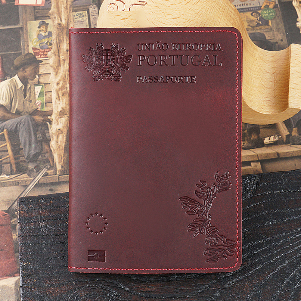 Portugal Passport cover葡萄牙版真皮护照套， 旅行护照夹护照包 - 图1