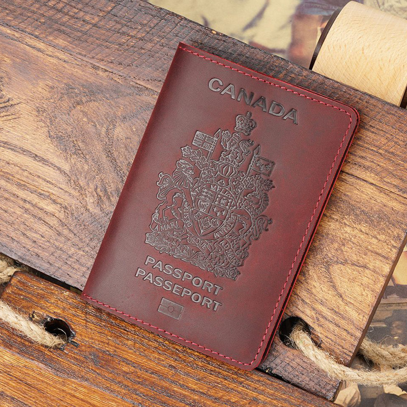 CANADA PASSPORT COVER加拿大版 真皮护照套 旅行护照夹护照包 - 图0