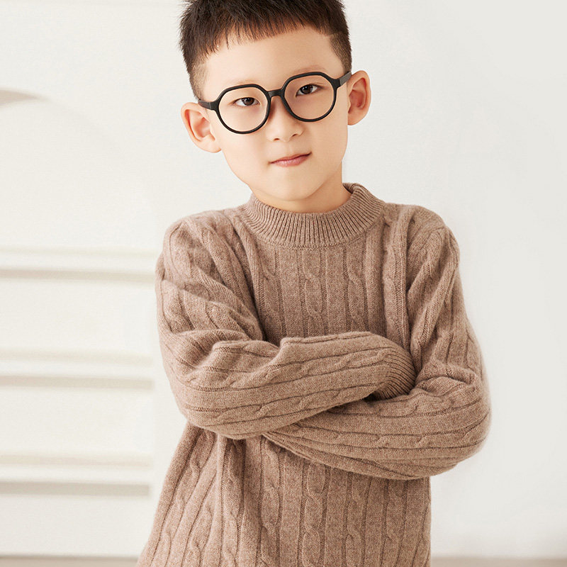 秋冬新款儿童羊绒衫半高领麻花加厚毛衣男女童装针织衫打底羊毛衫,淘宝优惠券,粉丝福利购,淘宝优惠卷