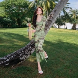 亦美珊 Сексуальный раздельный купальник, лонгслив, комплект, защита от солнца, 3 предмета, изысканный стиль