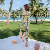 亦美珊 Сексуальный раздельный купальник, лонгслив, комплект, защита от солнца, 3 предмета, изысканный стиль