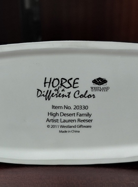 美国 Westland 手工彩绘小马的足迹：“夜花” 陶瓷摆件