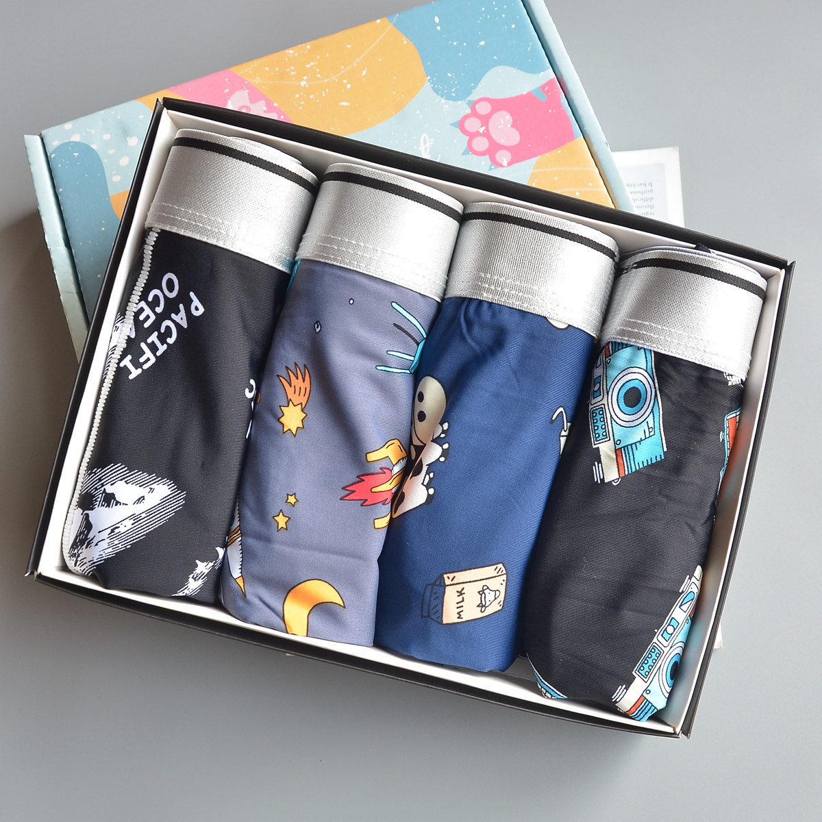 男士内裤男平角裤冰丝无痕个性潮男生四角短裤头超薄透气丝滑裤衩,淘宝优惠券,粉丝福利购,淘宝优惠卷